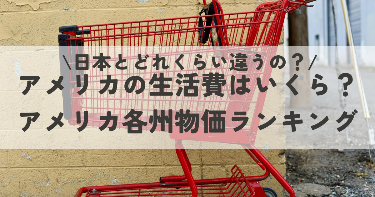 アメリカの生活費はいくら？日本とどれくらい違うの？アメリカ各州物価ランキングを大調査
